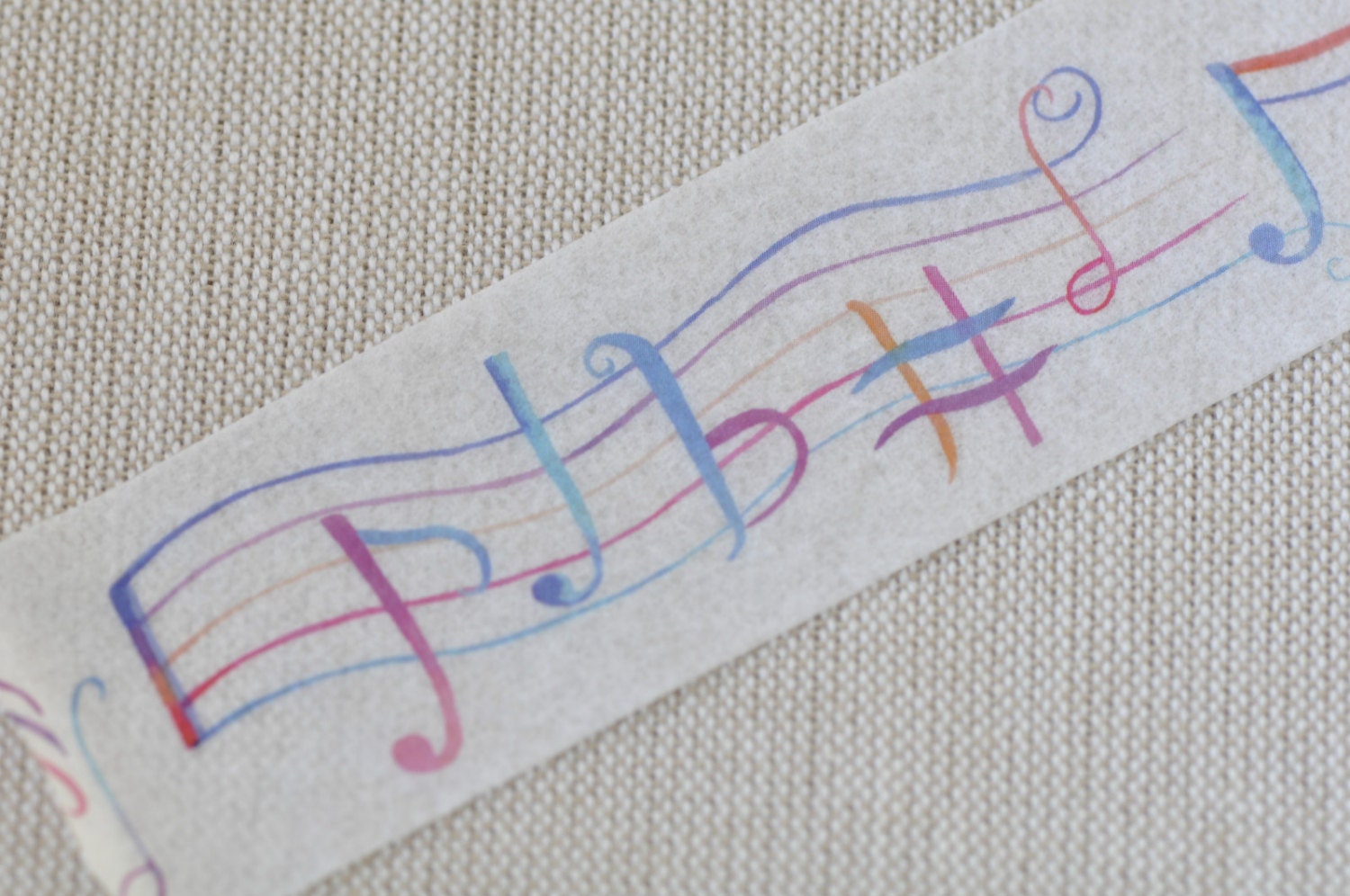 Dancing Musical Notes Wide Washi Tape 25mm x 5M No.12068