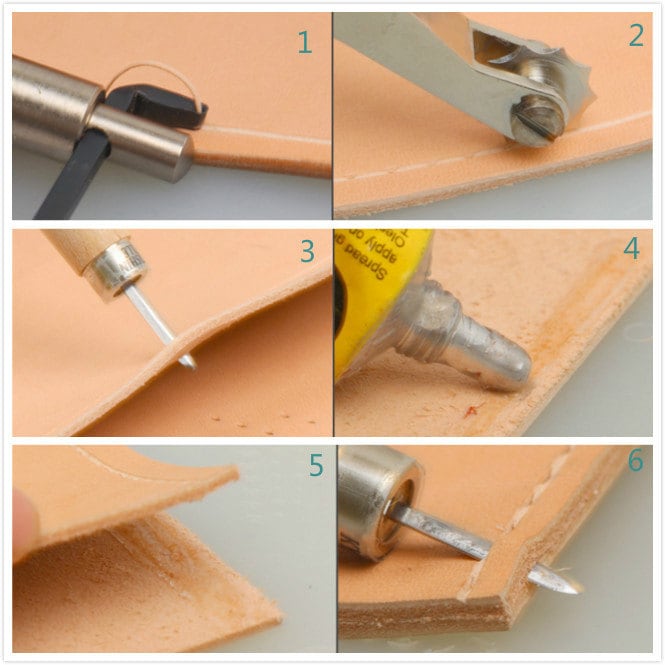 Stitching Awl for Sewing Leather Diamond Point Pick Size