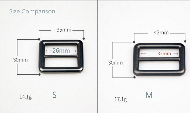 2 Pieces Strap Adjuster Strap Slider Messenger Bag Hardware Inner Size 26mm(1"), 32mm(1.25") And 38mm(1.49")  No.30152