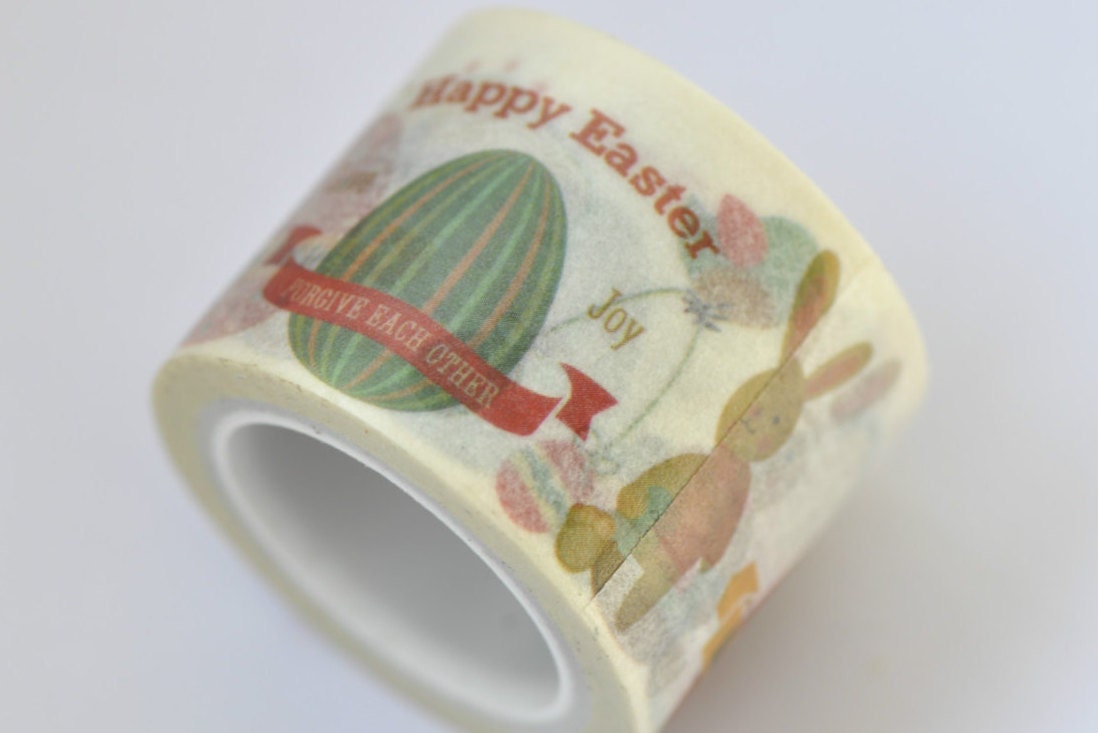 Happy Easter Washi Tape/ Rabbit Japanese Masking Tape 30mm wide x 5M Roll No.12030
