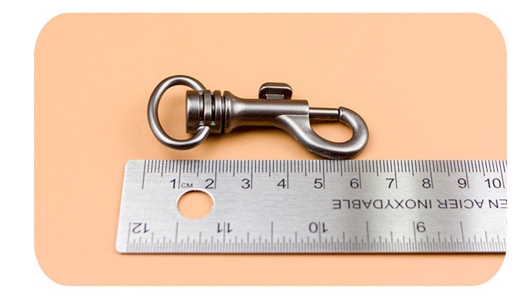 2 pcs -6cm Large Matte Gunmetal Black Trigger Snap Purse Hooks 30094