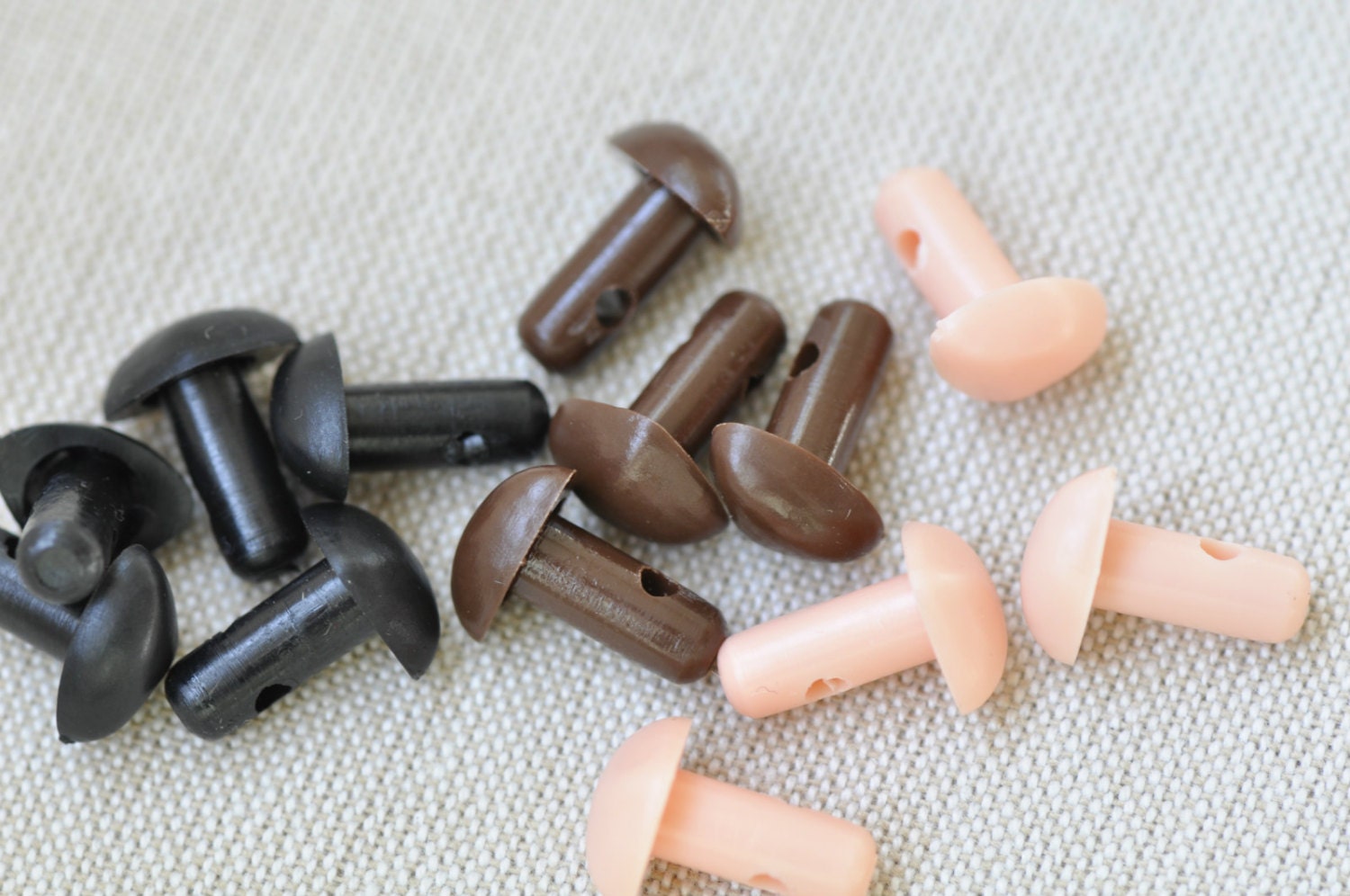 12mm Animal Amgiurumi Safety Nose / Come With Washers/ Black Nose/ 5pcs A Pack