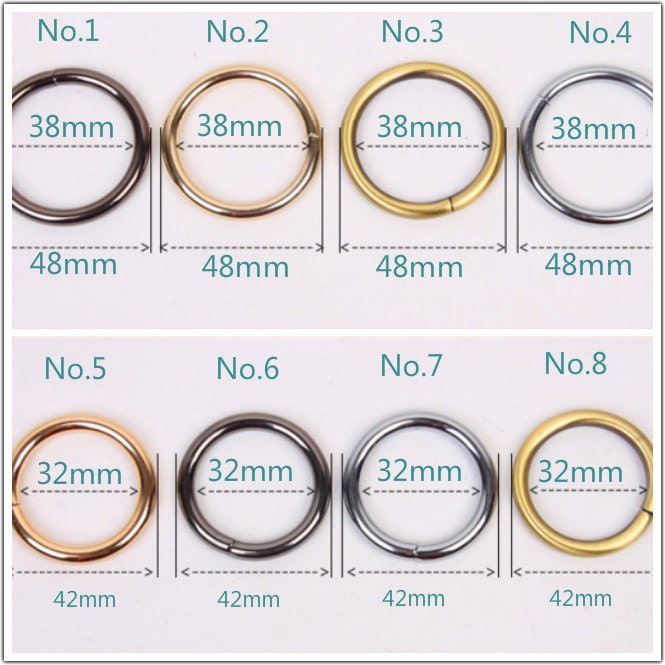 1 Piece Metal Round Ring Bag Ring 20mm (6/8