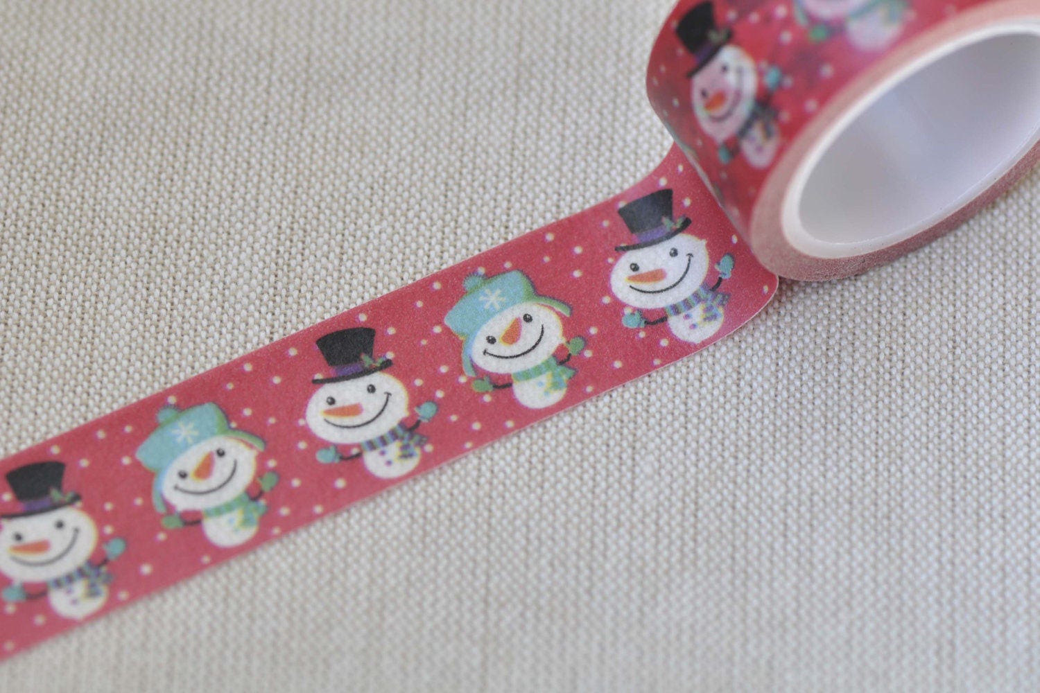 Snowman Winter Themed Washi Tape Japanese Masking Tape 20mm wide x 5M long No.12340