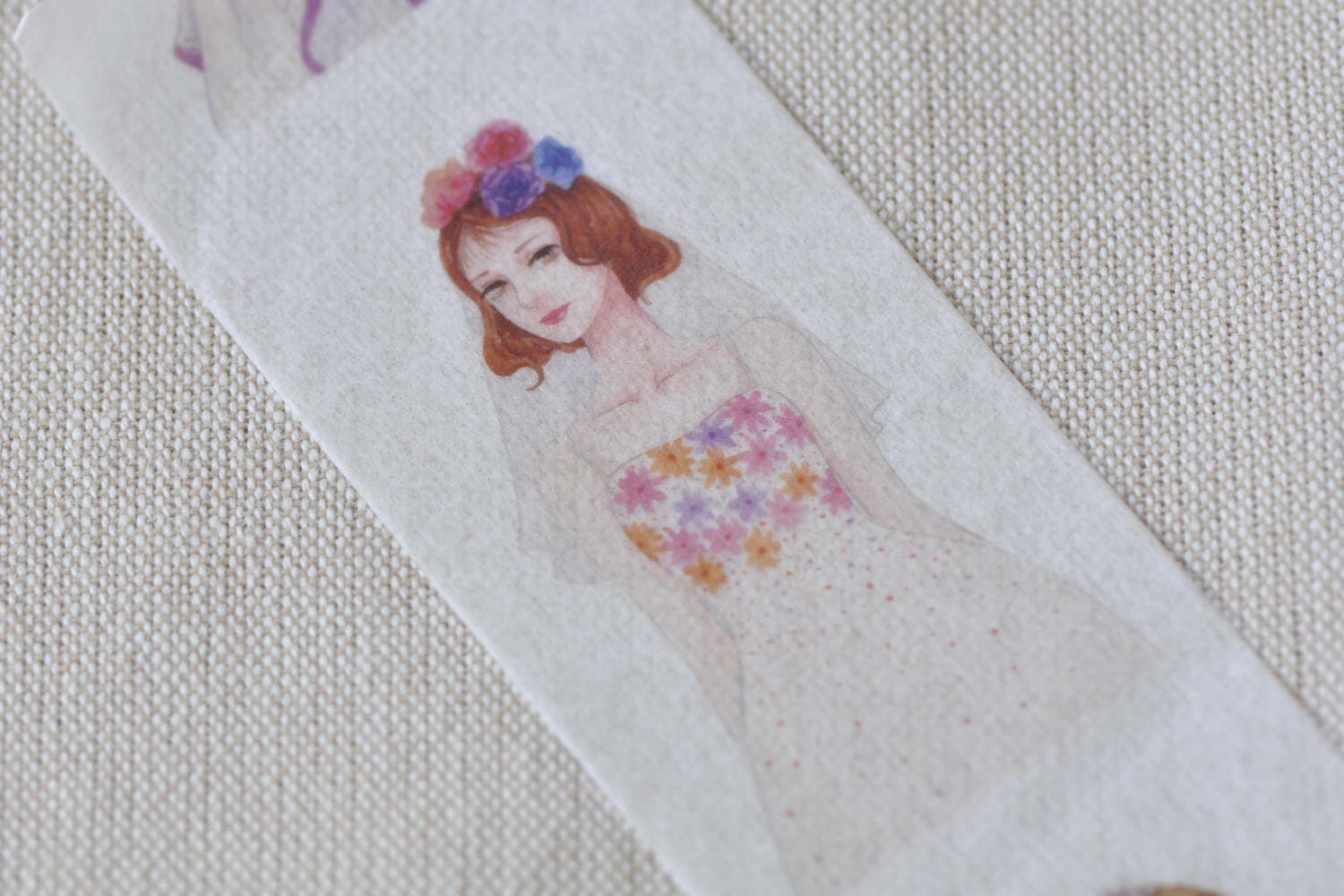 Elegant Bride Washi Tape/ Wedding Masking Adhesive Tape 40mm wide x 5M Roll No.12095