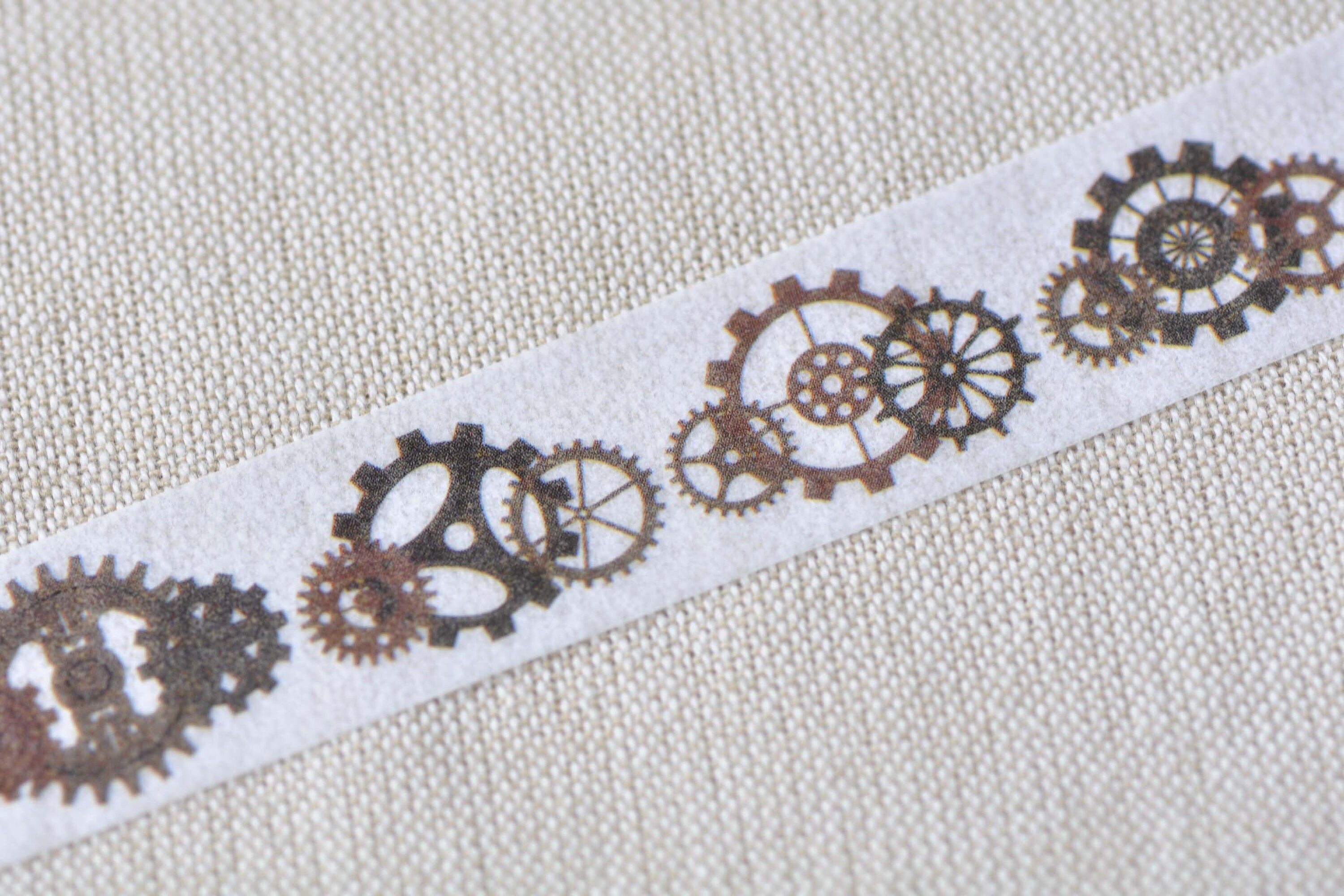 Steampunk Gear Adhesive Washi Tape 20mm Wide x 5M No.12460