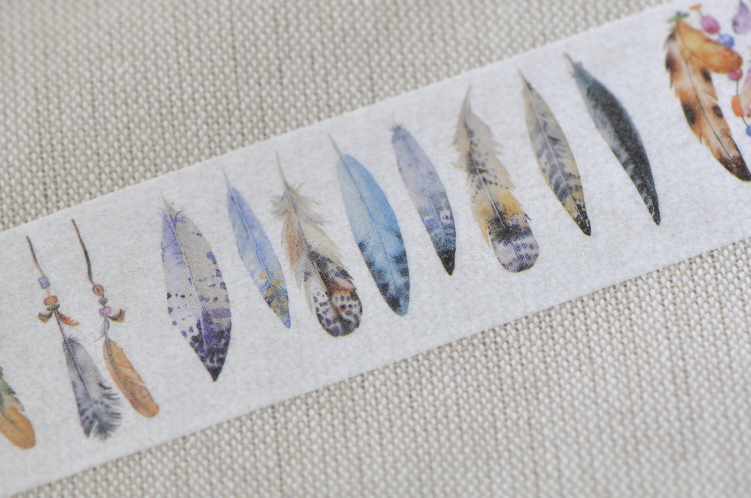 Feather Washi Tape / Decorative Tape / Japanese Masking Tape 30mm Wide x 5m Long No.12234