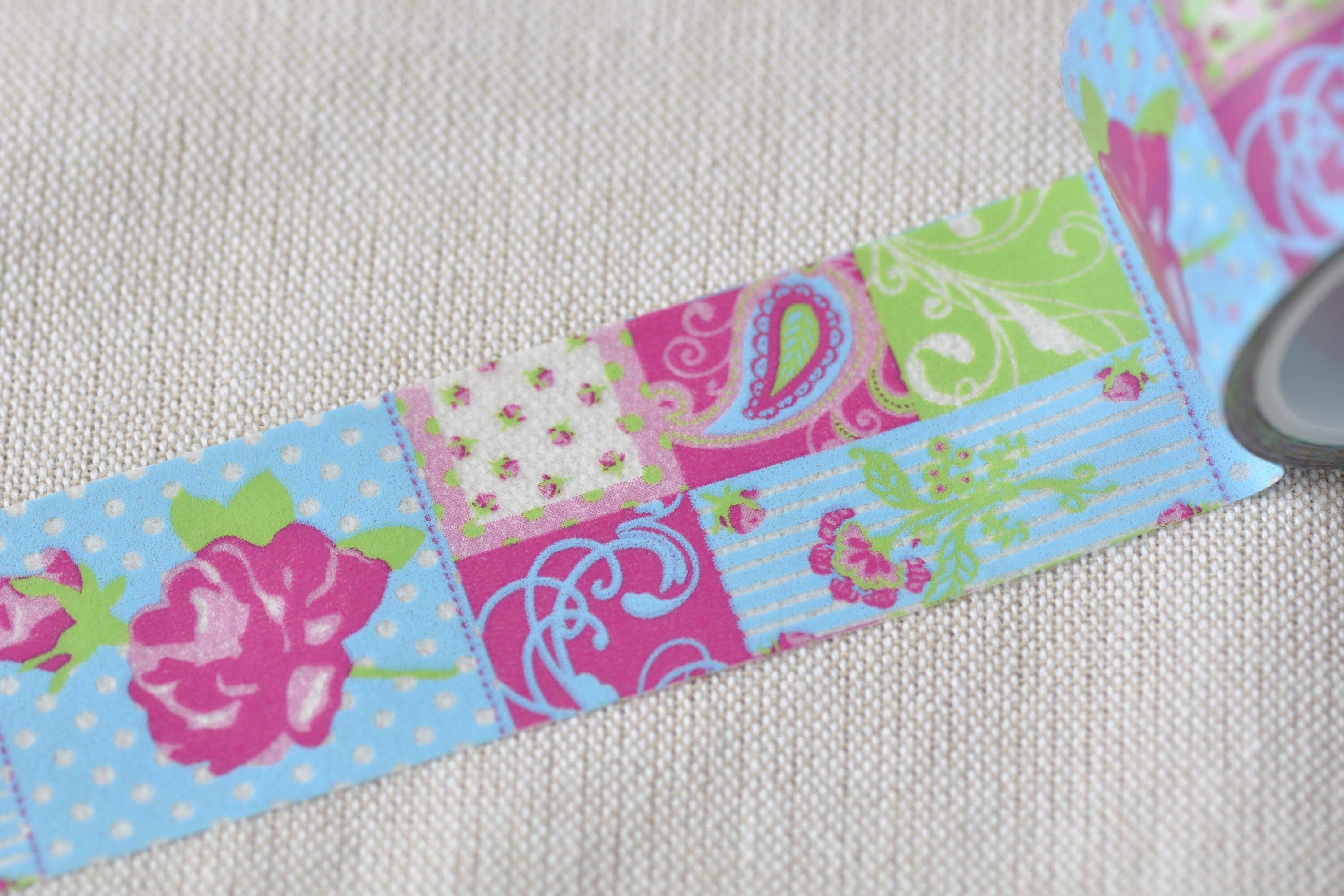 Rose Flower Washi Tape Decorative Tape 30mm Wide x 5M Roll No.12482