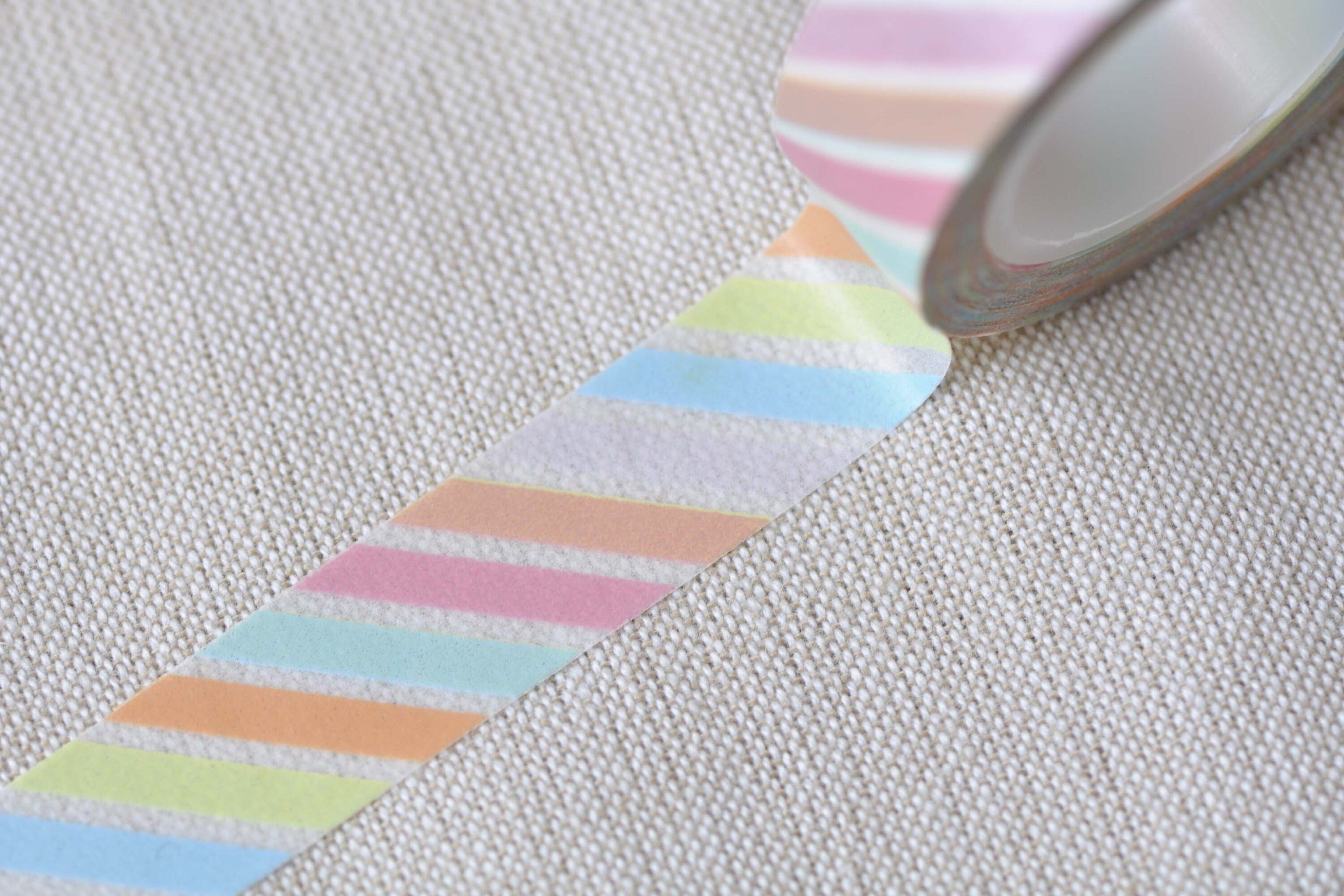 Colorful Translucent Stripes Deco Washi Tape 15mm Wide x 10M Roll No.12492