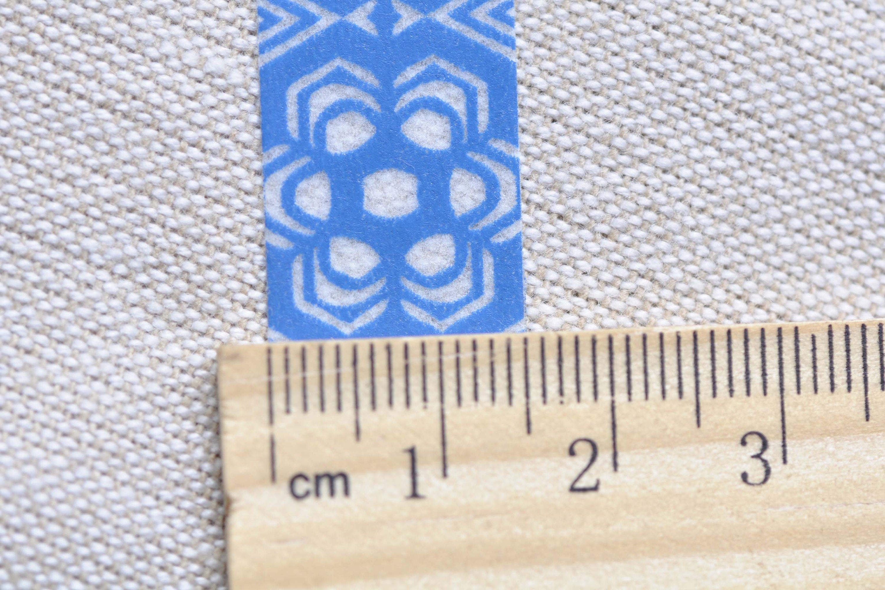 Blue Mosaic Tile Pattern Washi Tape Scrapbook Supply 15mm Wide x 10M Roll  No.12509