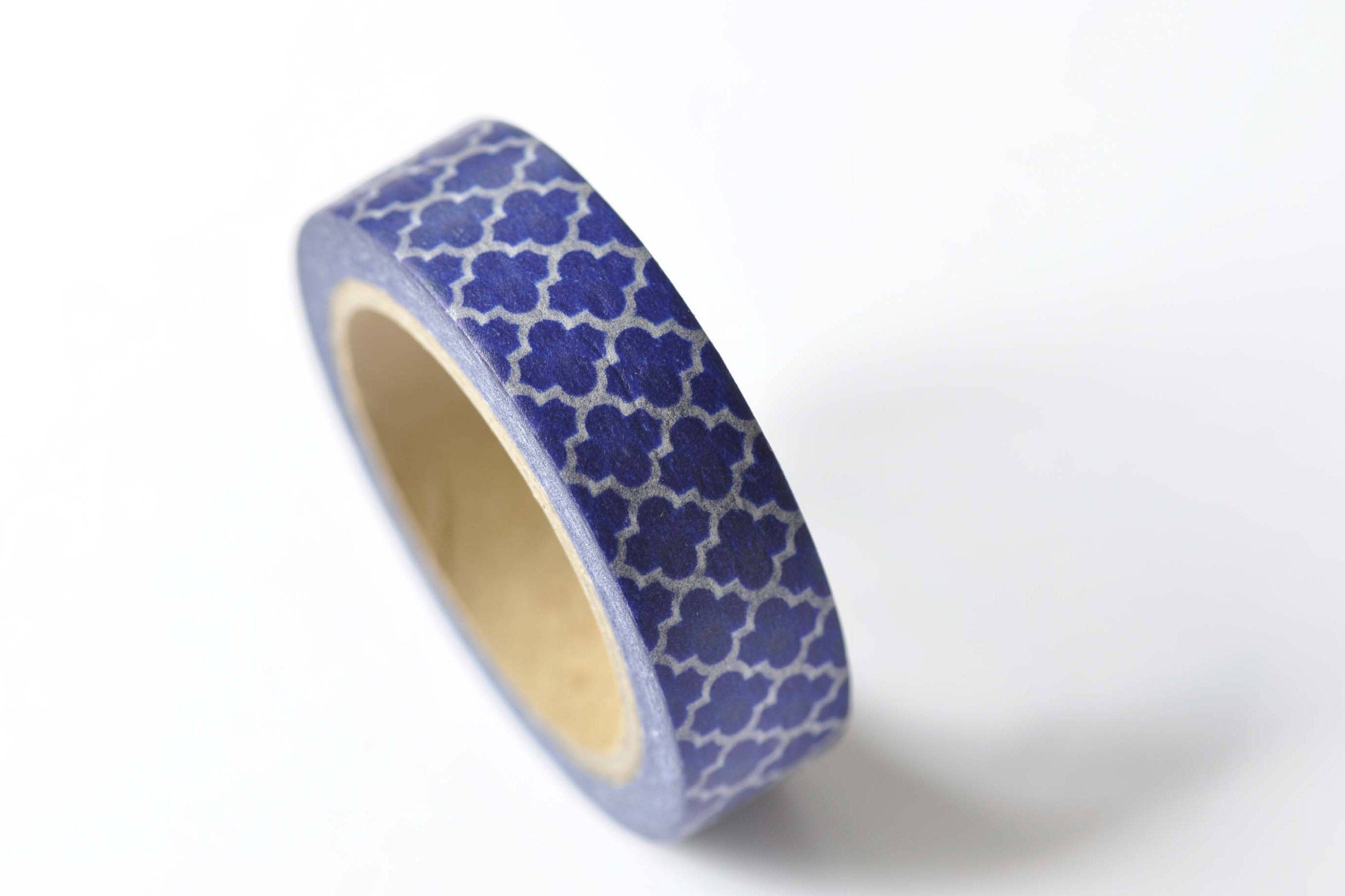 Blue Pattern Washi Tape Scrapbook Supply 15mm Wide x 10M Roll No.12510