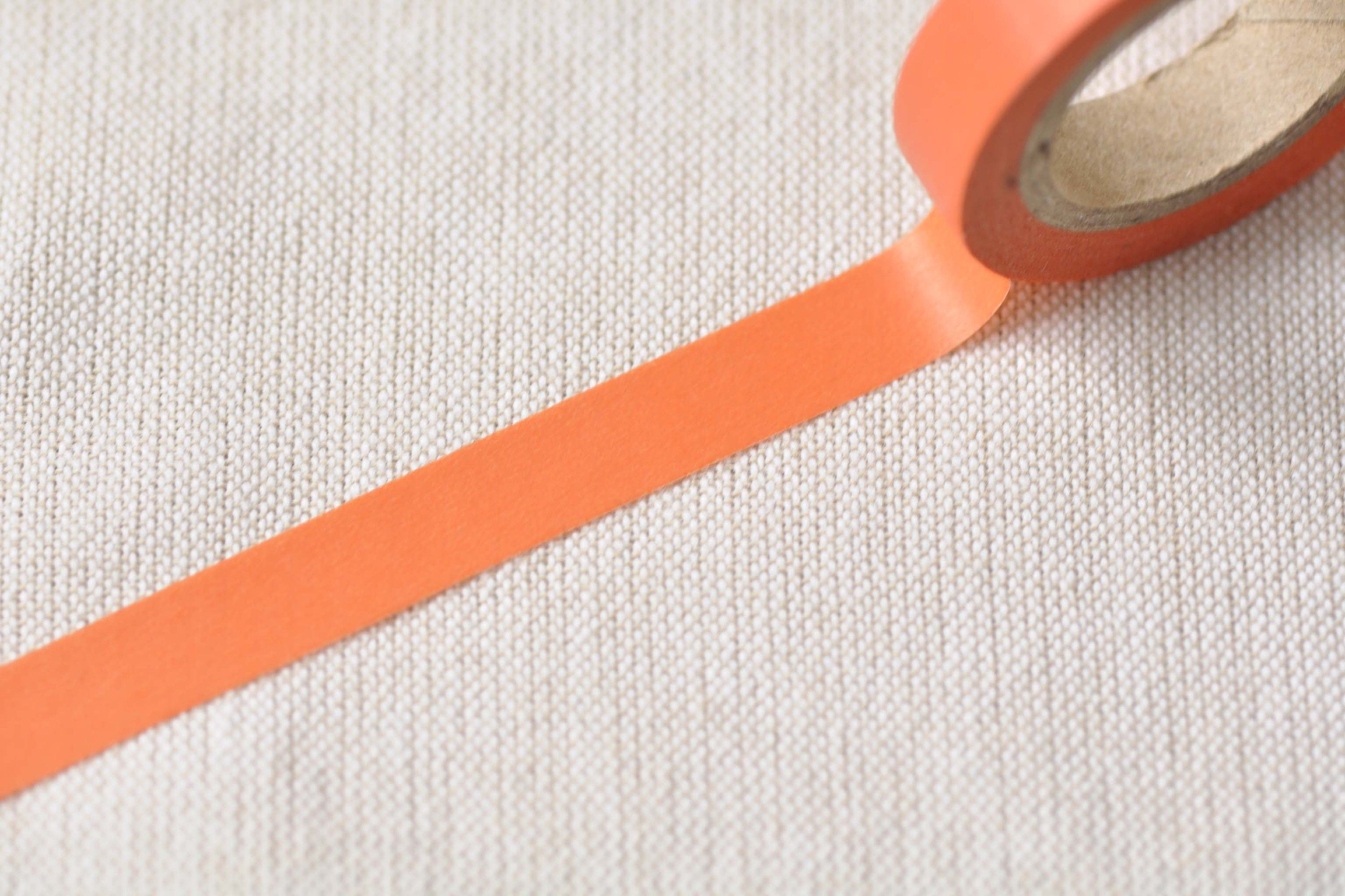One Roll 0.39" ( 10mm) Orange Blank Masking Washi Tape No.12525