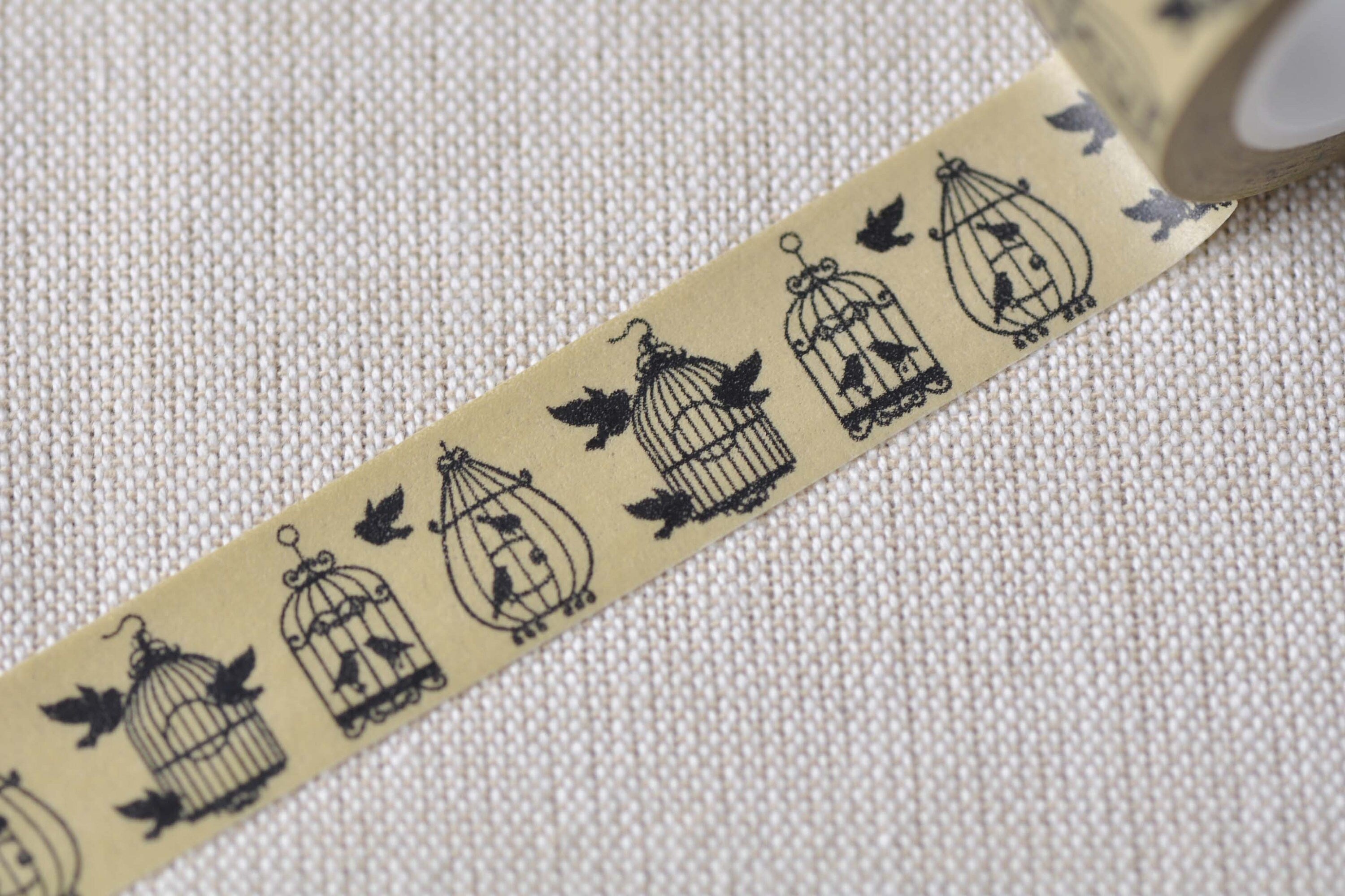 Lovely Bird Cage Washi Tape Japanese Masking Tape 15mm x 10M Roll No.12540