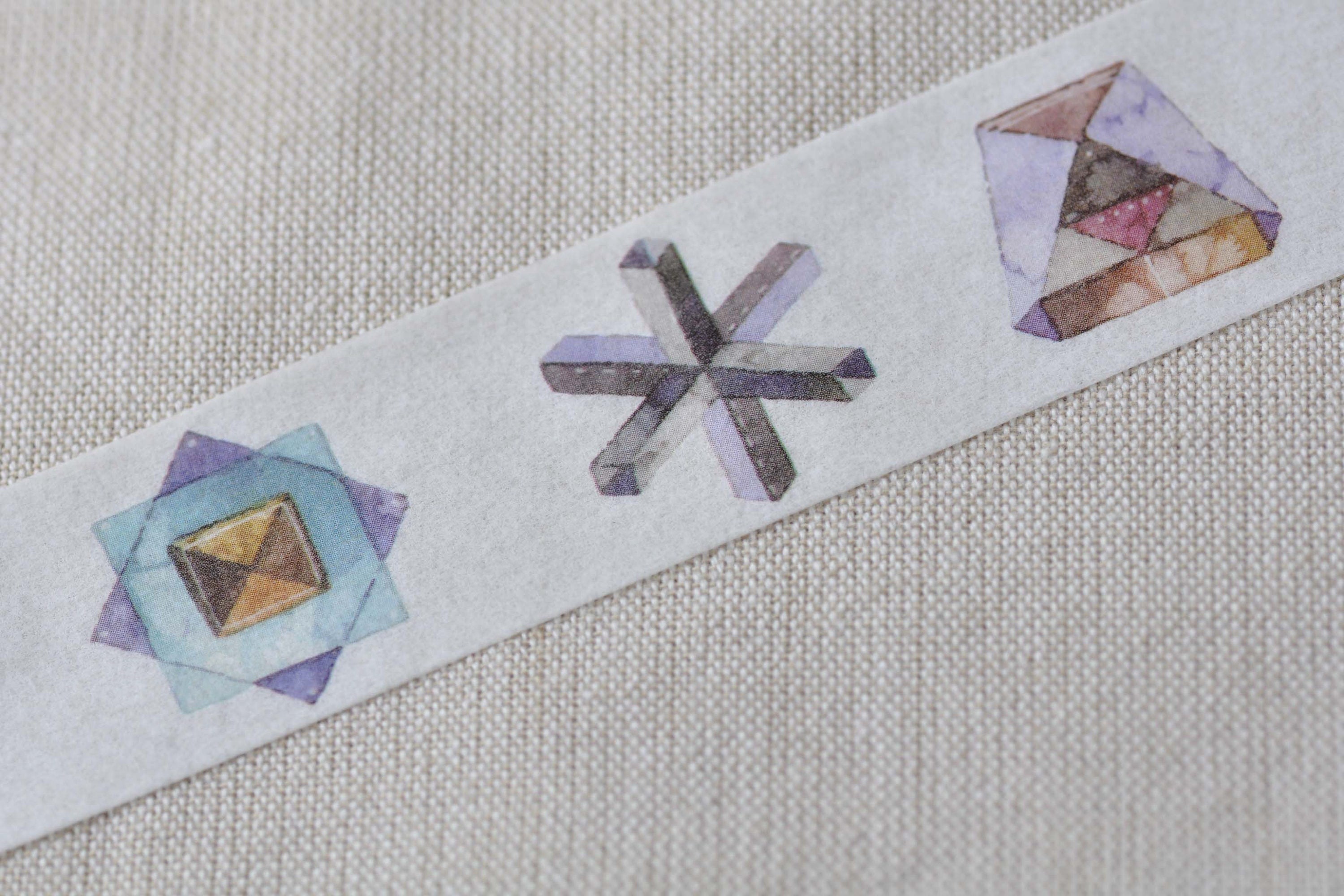 Colorful Geometric Shapes Triangle Pentagon Masking Washi Tape 30mm x 5M Roll No.12624