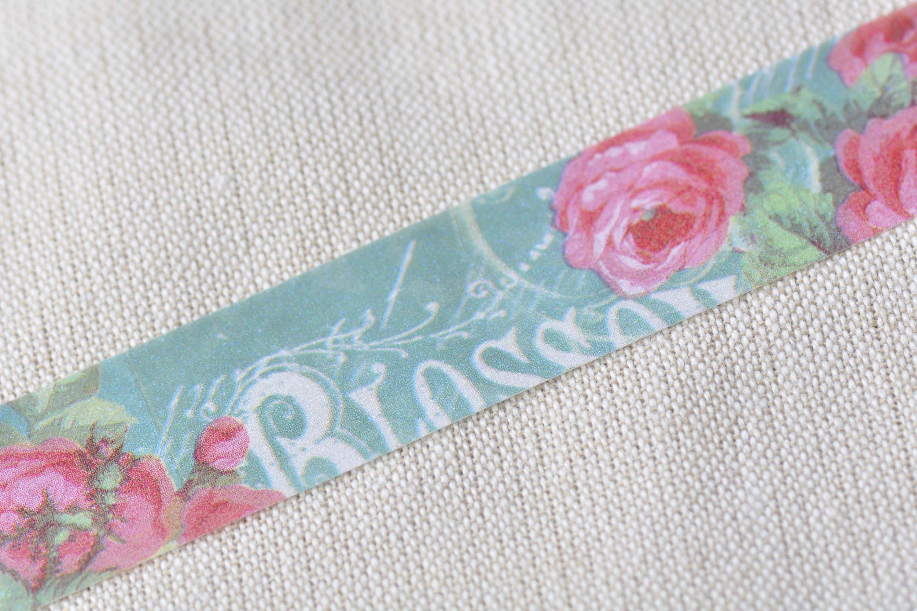 Retro Flower Decorative Masking Washi Tape 20mm x 5M Roll No.12665