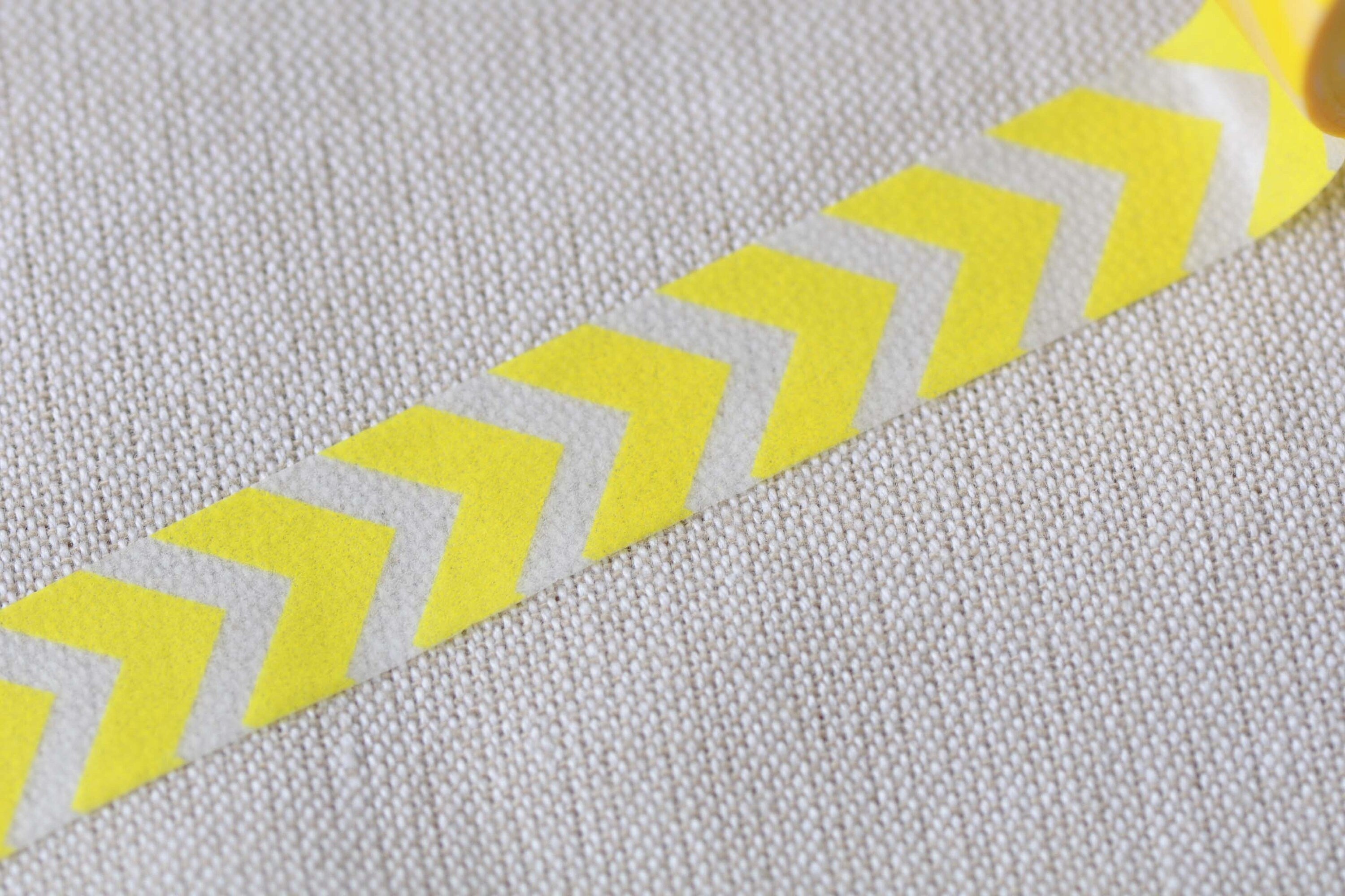 Yellow Chevron Translucent Washi Tape 15mm Wide x 10m Roll No.12474