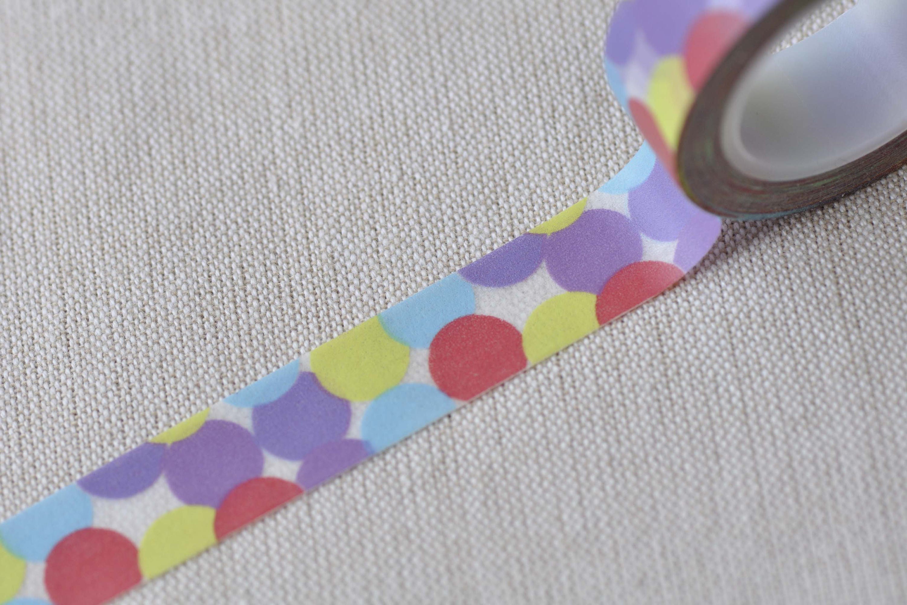 Colorful Polka Dots Washi Tape 15mm Wide x 10M Roll No.12738