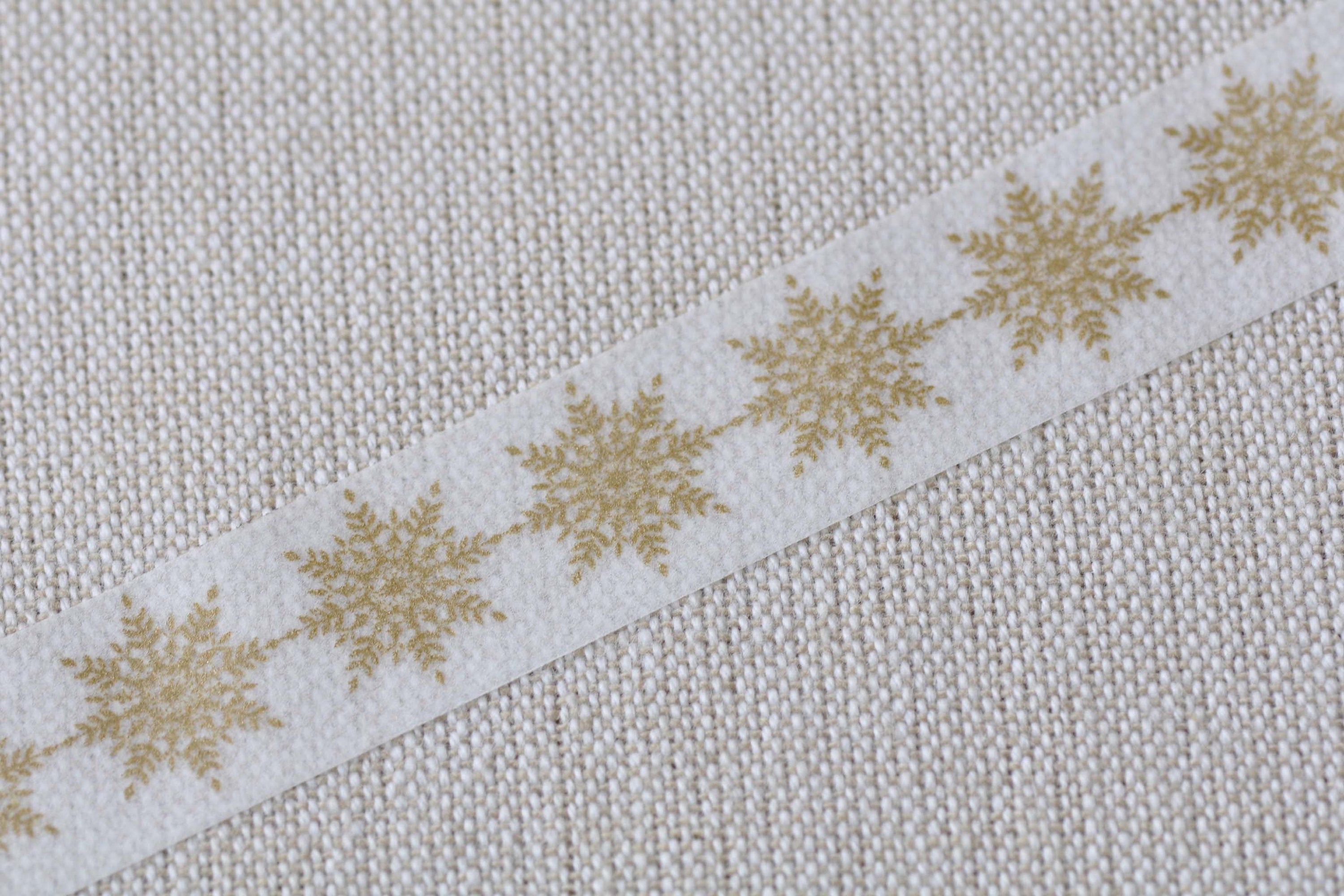 Gold Snowflake Tree Leaf Masking Washi Tape 15mm x 10M No.12749