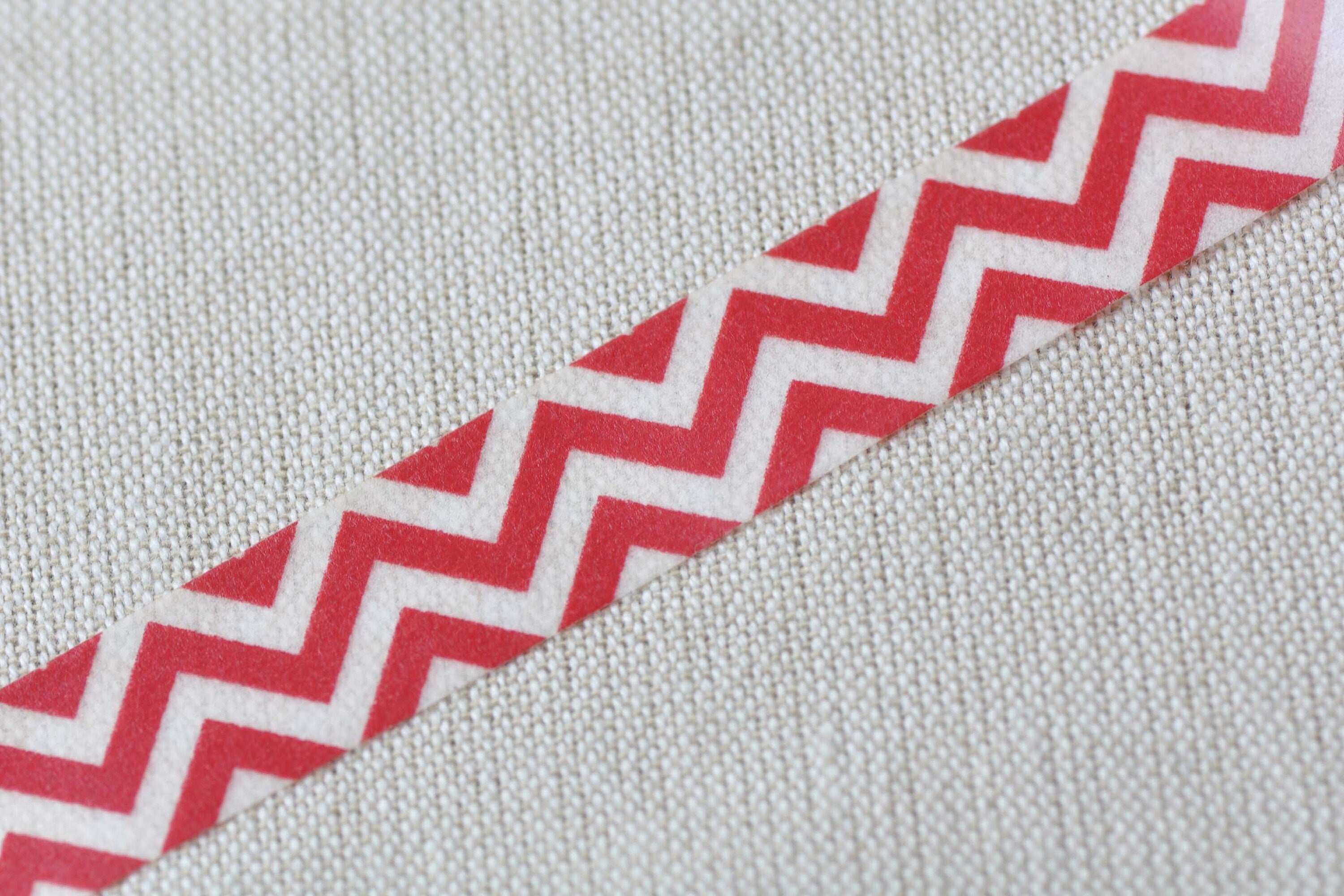Red Chevron Wave Masking Washi Tape 15mm x 10M Roll No.12770