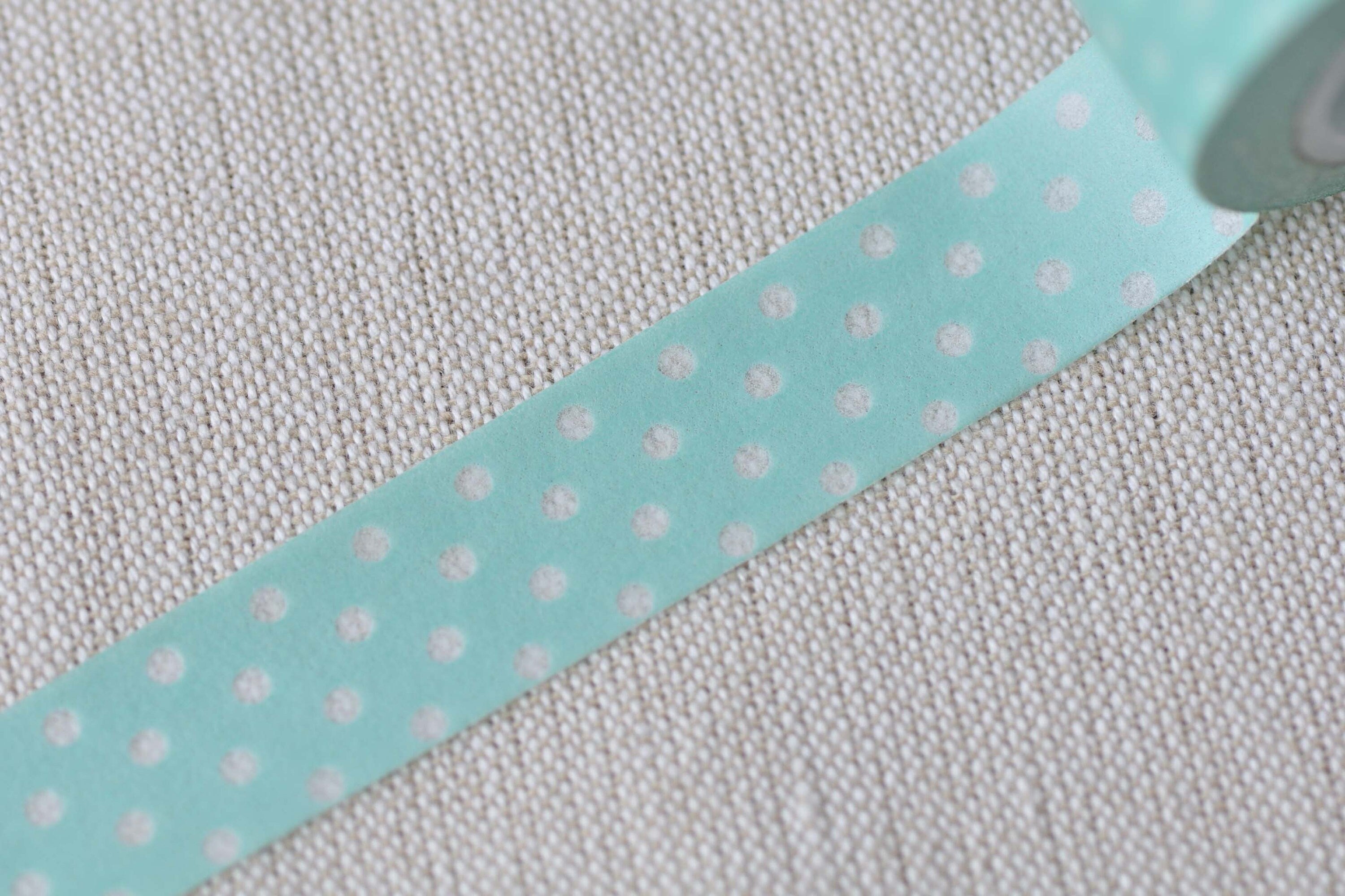 Green Polka Dots Adhesive Washi Tape 15mm x 10M Roll No.12780