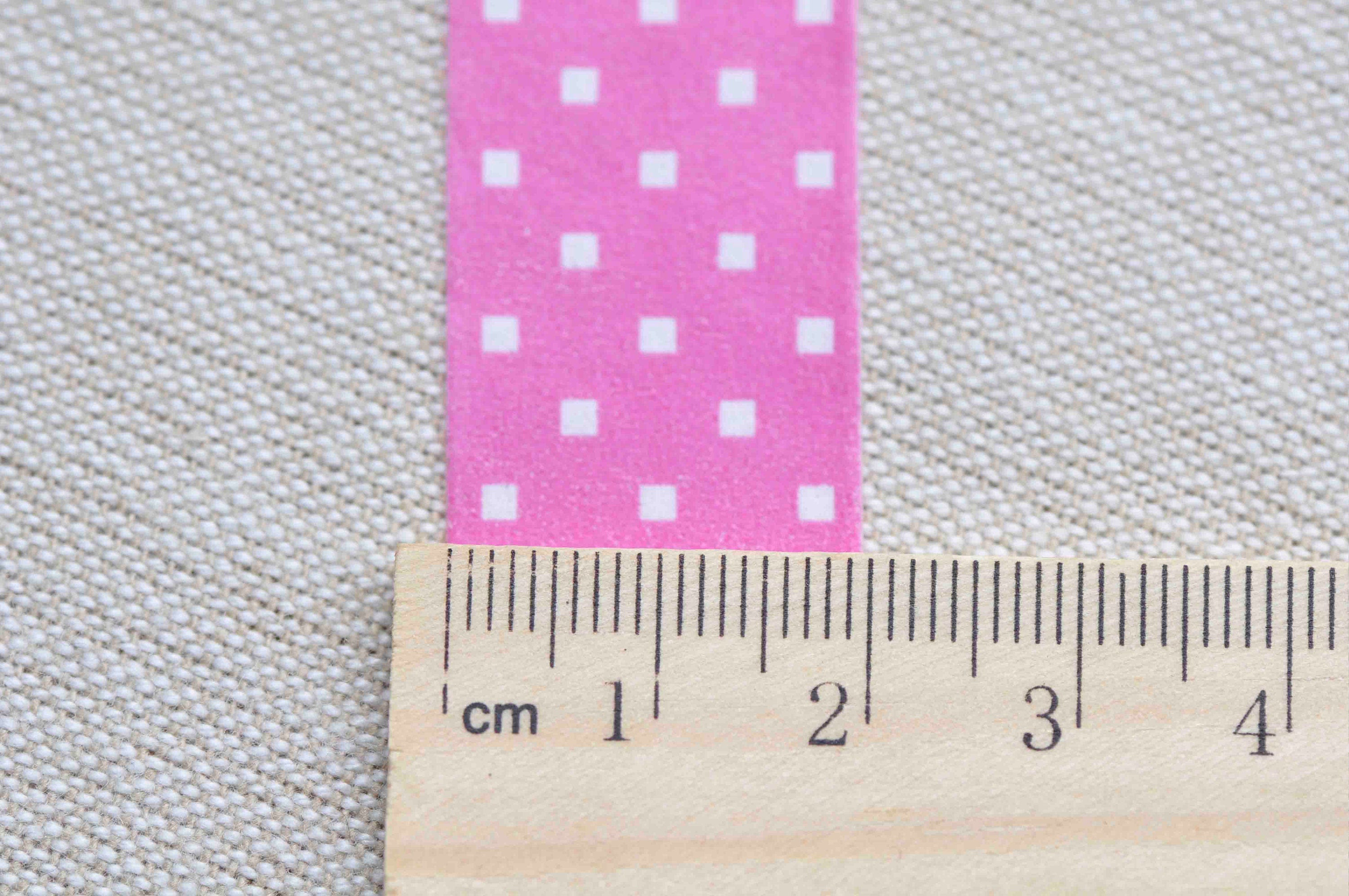 Square Pattern Pink Adhesive Washi Tape 20mm Wide x 5M Roll No.12842