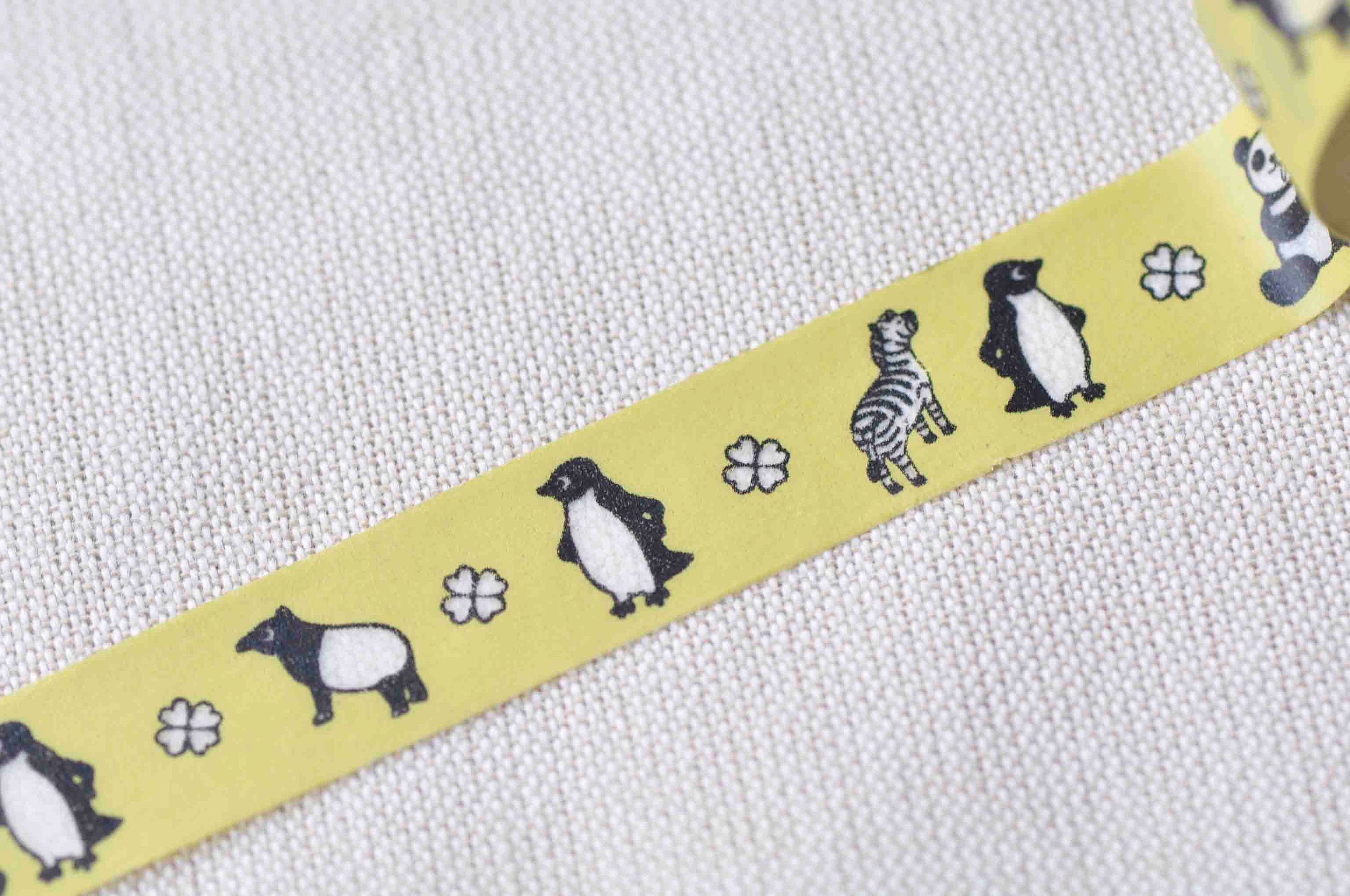 Cute Animals Washi Tap Japanese Masking Tape Penguins Panda Zebra Deco Tape 15mm x 10M No.11059