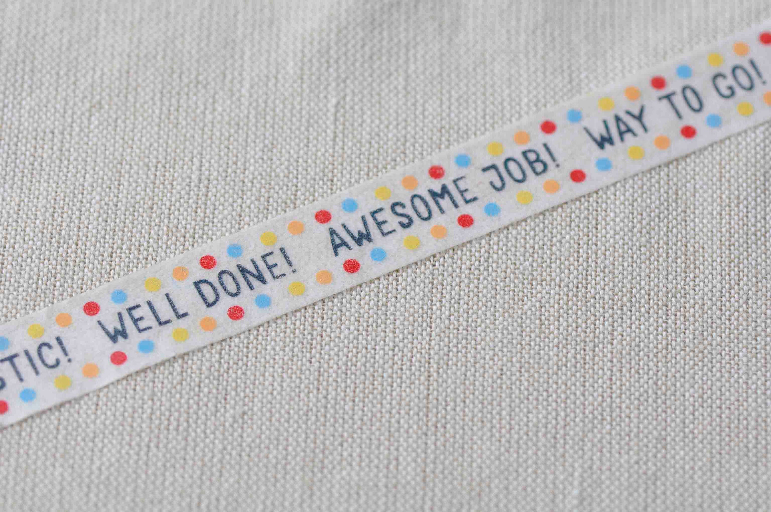 Awesome Job Well Done Fantastic Way To Go Masking Washi Tape 15mm Wide x 10M Roll No.12894