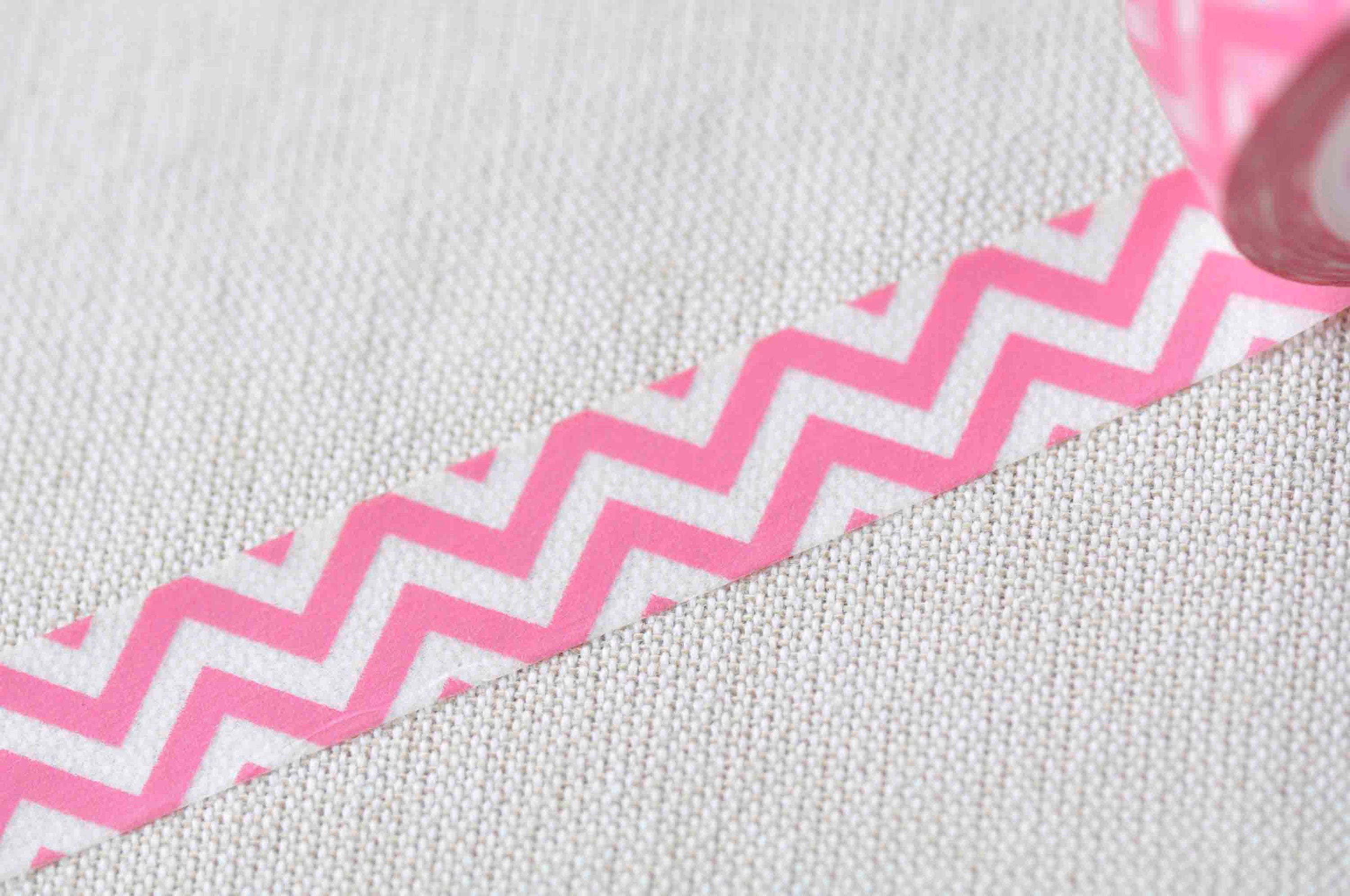 Pink Chevron Wave Washi Tape 15mm Wide x 10M Roll No.12932