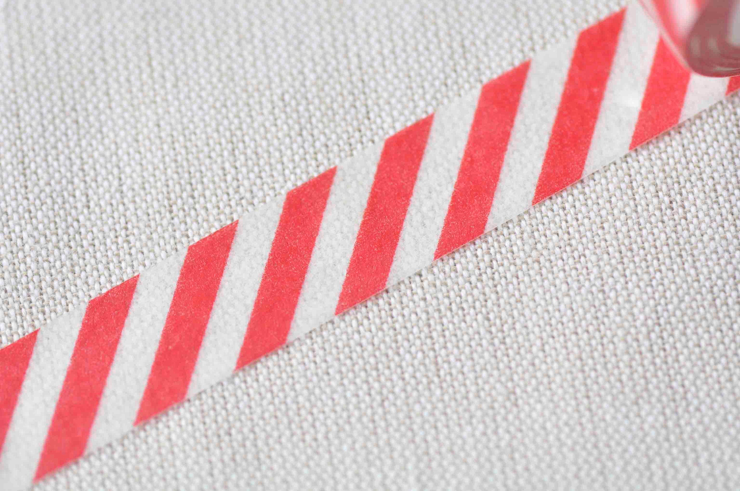 Red Stripes Deco Washi Tape 15mm Wide x 5M Roll No.12985