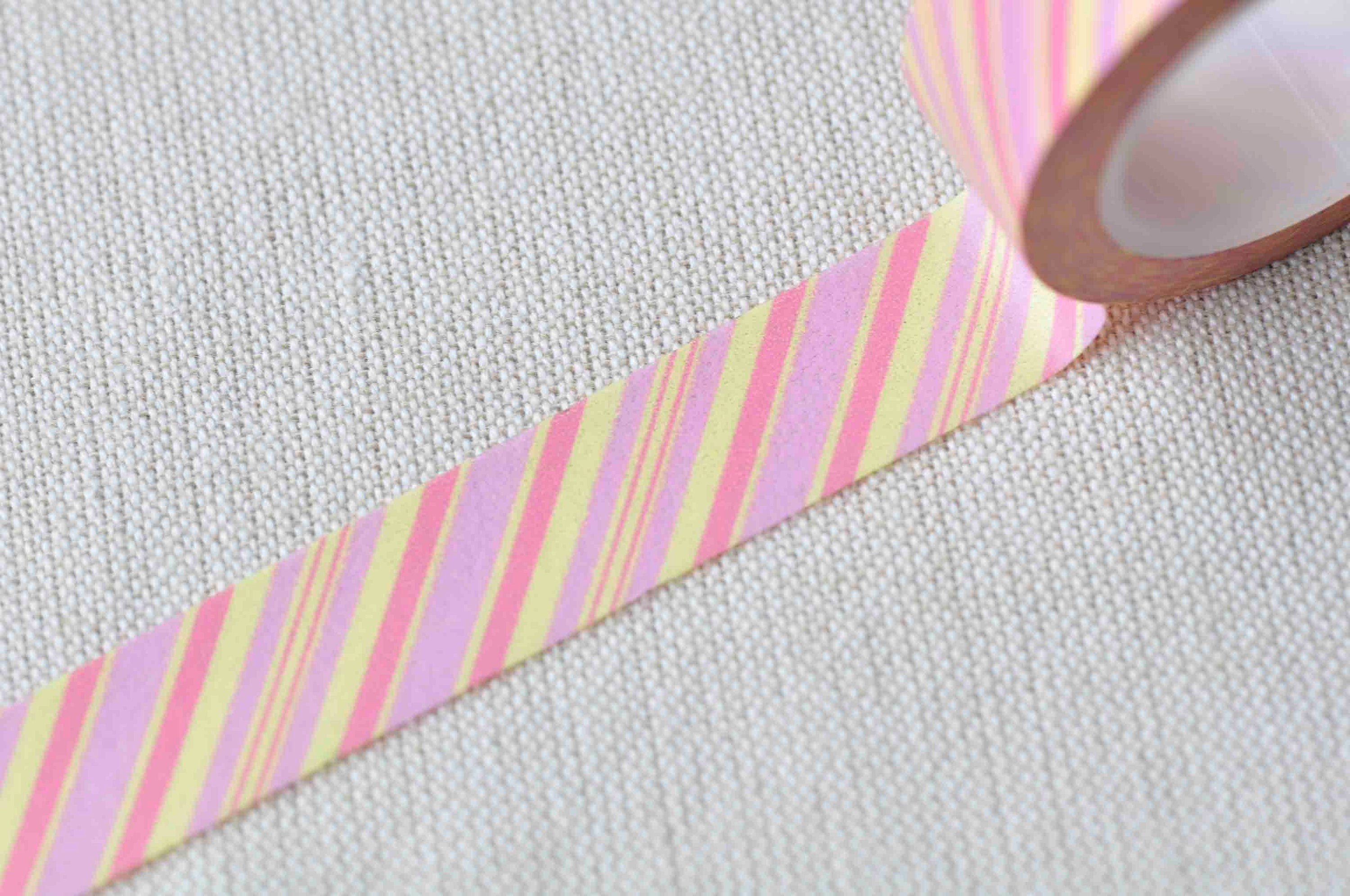 Colorful Stripes Deco Adhesive Washi Tape 15mm Wide x 10M Roll No.12921