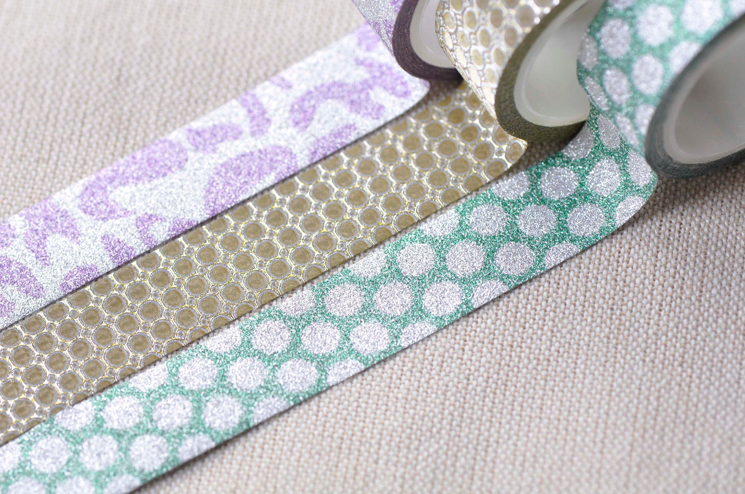 Glitter Washi Tape Set Adhesive Tapes 15mm Wide x 5M  / 3 Rolls A Set No.13171