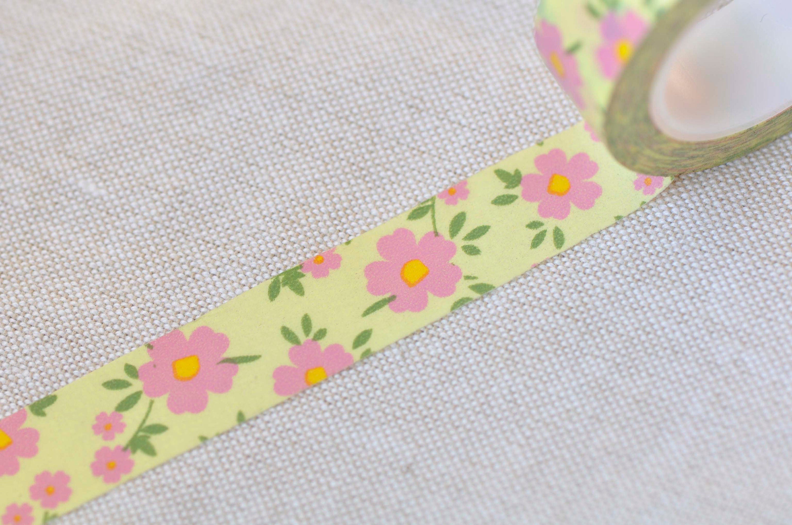 Fancy Flower Washi Tape 15mm Wide x 10M Roll No.13190