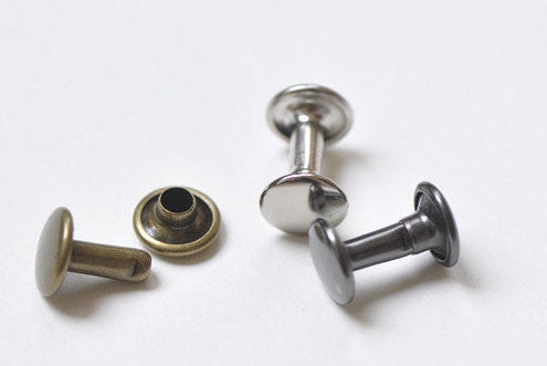 Screwed Studs/ Button For Diy Purse/ Belt Stud /Brass Rivet/ Pick Color And Size/ 6 Sets A Pack