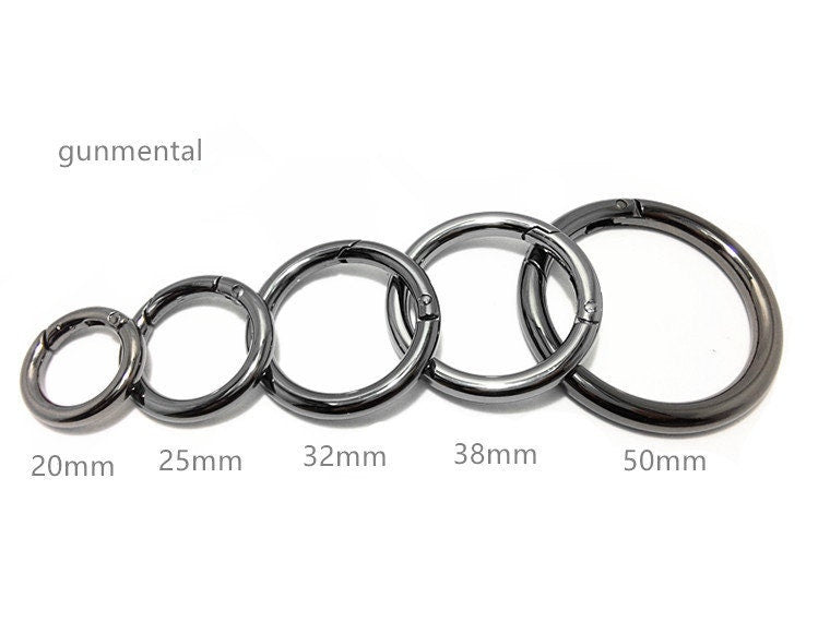 1 Piece Round Ring Gate Oval Spring Snap Hooks Gate Ring 20mm (6/8"), 25mm(1"), 32mm( 1 1/4"), 38mm ( 1 1/2"), 50mm(2")