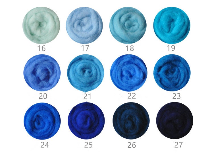 Short Staple Spanish Wool Roving Needle Felting Wool Bundle High Quality 1 oz A Pack