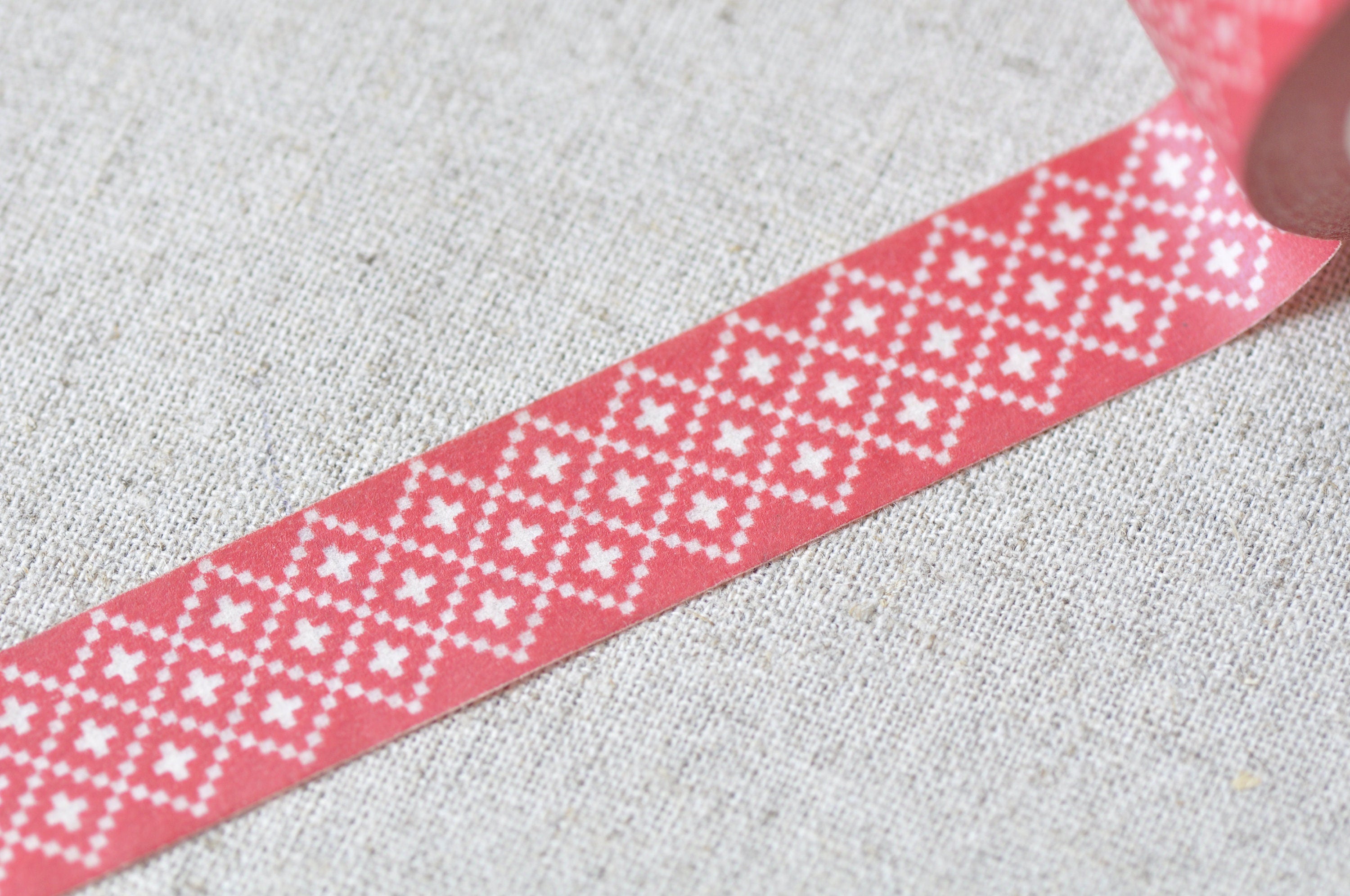 Cute Red Washi Tape 15mm Wide x 10M Roll No.13268