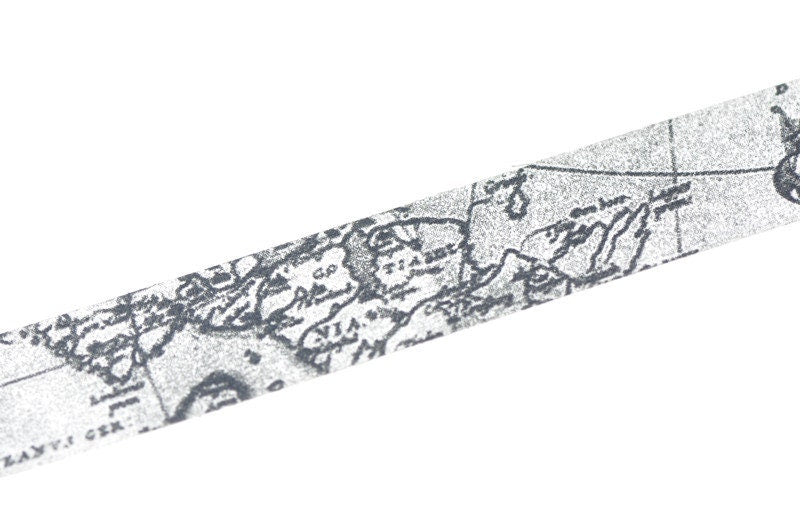 World Map Washi Tape Nautical Map 15mm wide x 10M No.13356