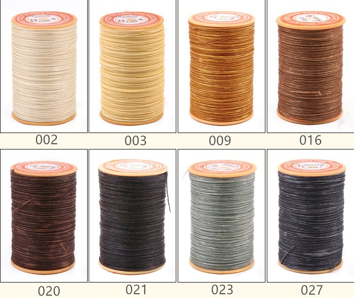 0.45mm Thin Round Waxed Polyester Thread For Leather Craft Hand Sewing Essential 160 Meters A Roll