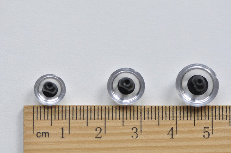 Round Transparent Amigurumi Animals Eyes/ Safety Eyes /Sewing Shank Button / Mushroom Domed Eyes-10pcs A Pack/ Pick Size