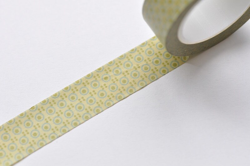 Fancy Deco Polka Dots Adhesive Masking Washi Tape 15mm Wide x 10M Roll No.13378