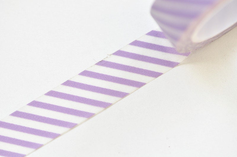 Purple Stripe Washi Tape 15mm Wide x 10m Long No.12151