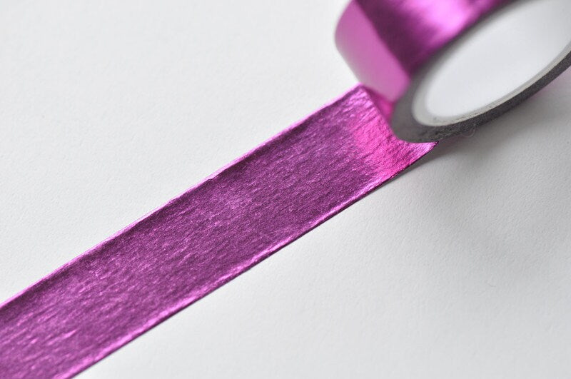 Foil Red Adhesive Washi Tape 15mm Wide x 5M Roll No.12168