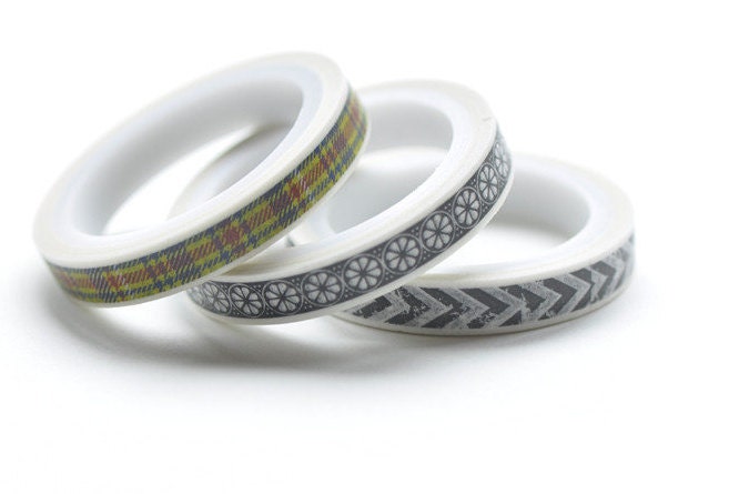 Cute Tape Set / 3 Rolls A Set/ 7mm Wide x 5M Long No.12326