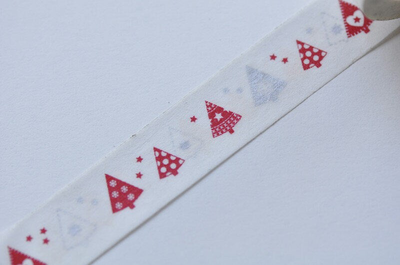 Christmas Tree Washi Tape Scrapbook Supply 15mm Wide x 10M Roll No.12459