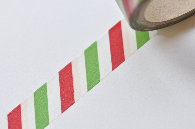 Colorful Stripes Deco Washi Tape 15mm x 10M Roll No.10570