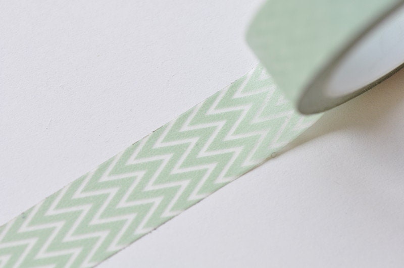 Green Wave Washi Tape 15mm Wide x 10M Roll No.12324