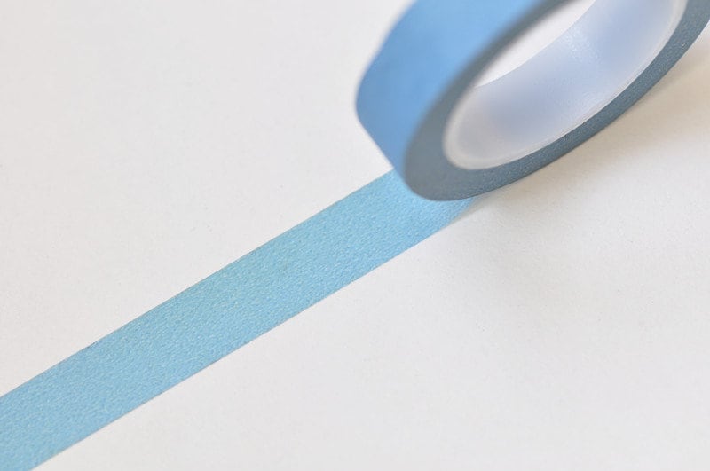 Skinny Washi Tape Blue Masking Tape 10mm x 5M Roll No.12783