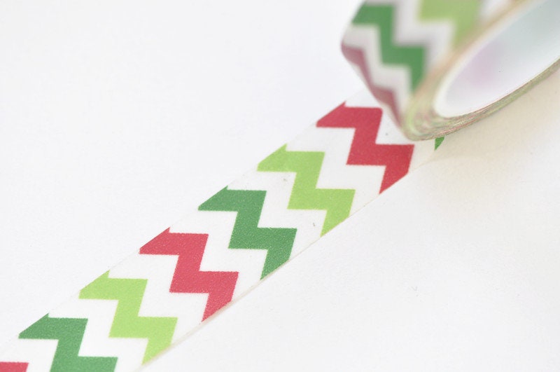 Colorful Chevron Washi Tape Scrapbooking Tape 15mm x 10M Long No.12027