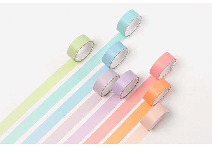 Colorful Washi Tape Set/ Set Of 12 Colors/ 15mm wide x 3m long No.13168