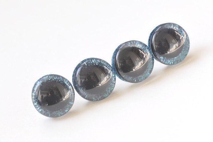 18mm Safety Eyes Blue Twinkle/ Amigurumi Animals Eyes / Safety Eyes Come With Washers/ 10pcs A Pack (5 Pairs)